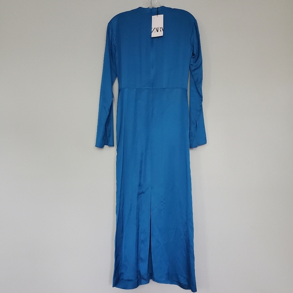 ZARA| Limited Édition Satin Dress With Bow Detail - Picture 12 of 17